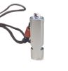 Sliver Emergency Whistles with Lanyard Double Tubes